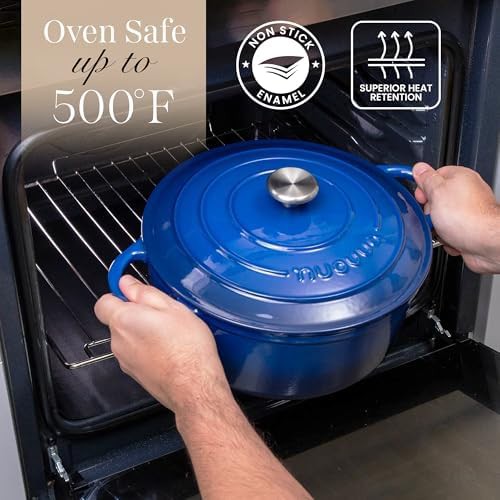 Dark blue enameled cast iron 7.3 quart pot — photo 5