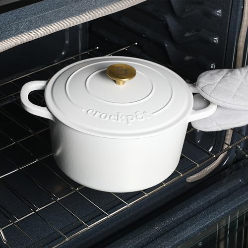 Matte linen white five quart gold knob pot — photo 3