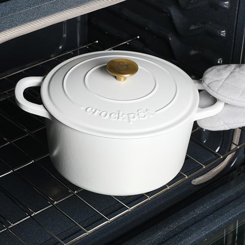 Crock-Pot Artisan 7 quart linen white round oven — photo 3