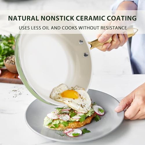 White ceramic non stick cookware pot — photo 3
