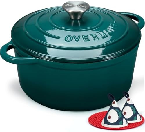 Bottle green six quart enameled braiser