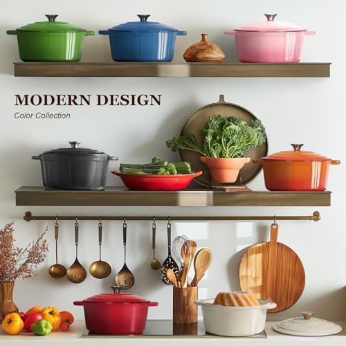 Red enameled seven quart braising pot — photo 4