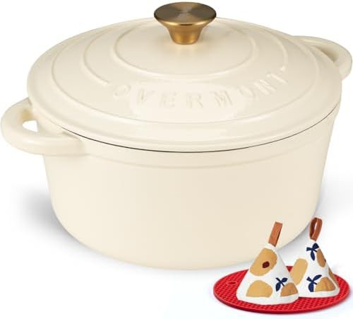 White heavy duty seven quart braiser