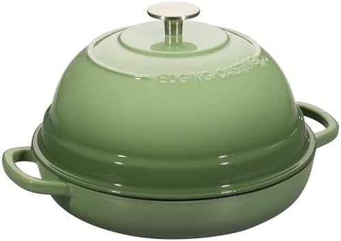 6 quart pistachio green enameled round oven — photo 4