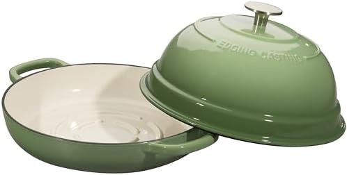 6 quart pistachio green enameled round oven — photo 5