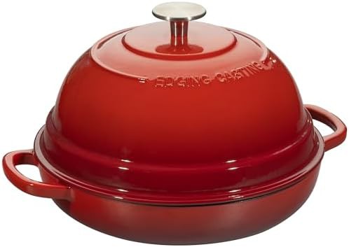 6 quart red enameled round bread oven — photo 4