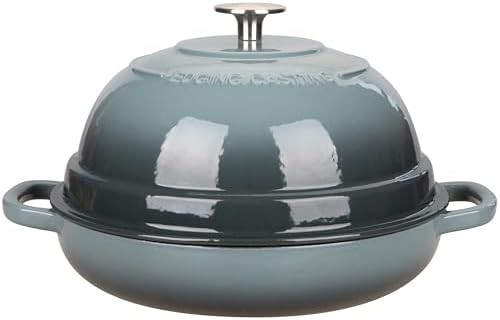 6 quart slateblue enameled round bread oven