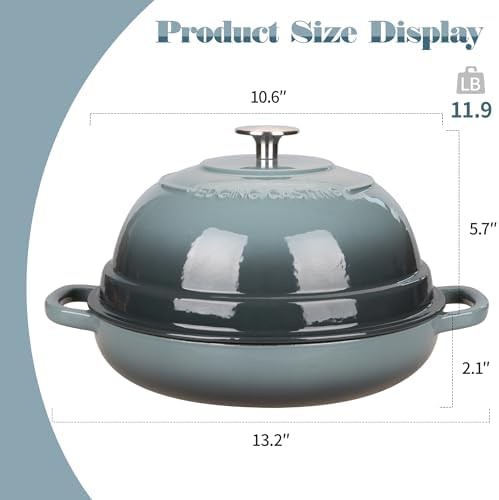 6 quart slateblue enameled round bread oven — photo 3
