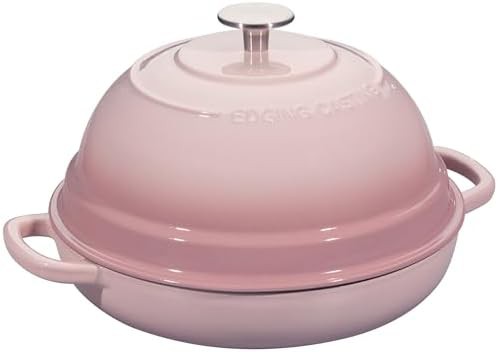 6 quart pink enameled round bread oven — photo 4