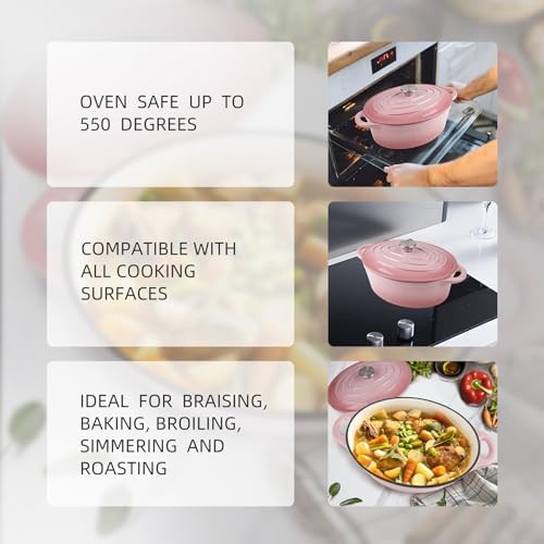 Oval enameled cast iron 5.5 quart pot — photo 3