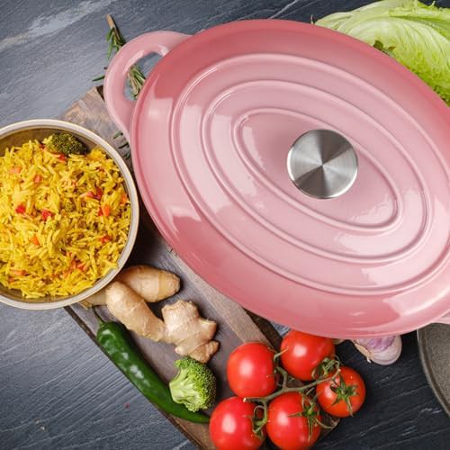 Oval enameled cast iron 5.5 quart pot — photo 5