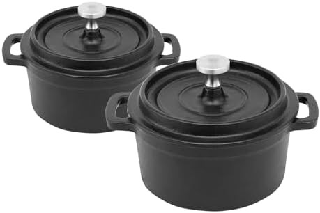 Large pre-seasoned mini cast iron cocottes
