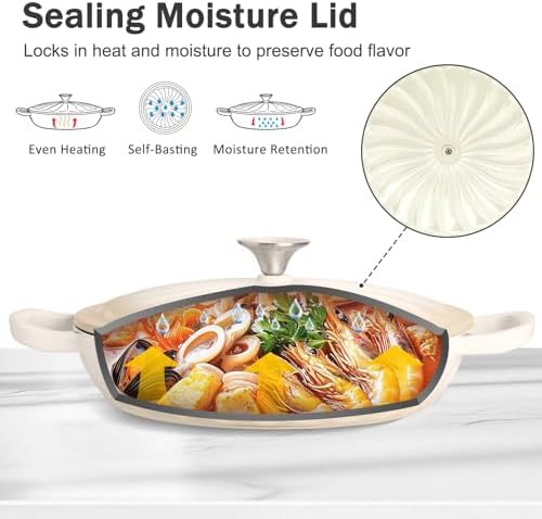Caramel white shallow braiser 3.8 qt — photo 3