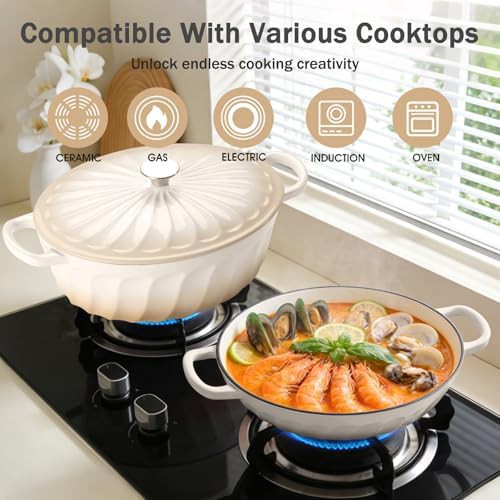 Caramel white shallow braiser 3.8 qt — photo 4