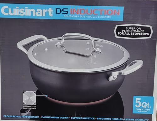 Induction safe 5 quart anodized dutch oven