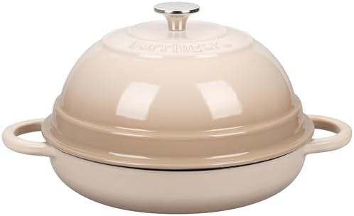 Latte enameled round cast iron bread oven