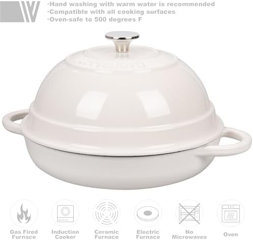 Enameled cast iron 6 quart white dutch oven — photo 3