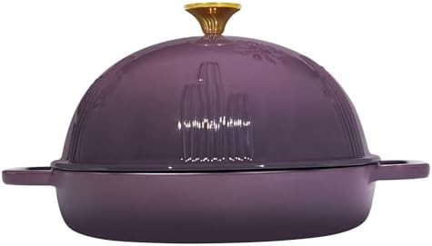 Magenta enameled cast iron bread baking oven — photo 3