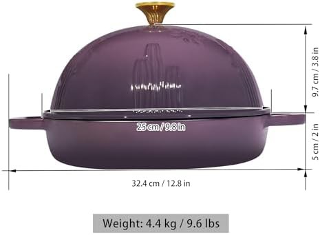 Magenta enameled cast iron bread baking oven — photo 5