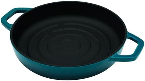 Dark cyan enameled cast iron bread oven — photo 4