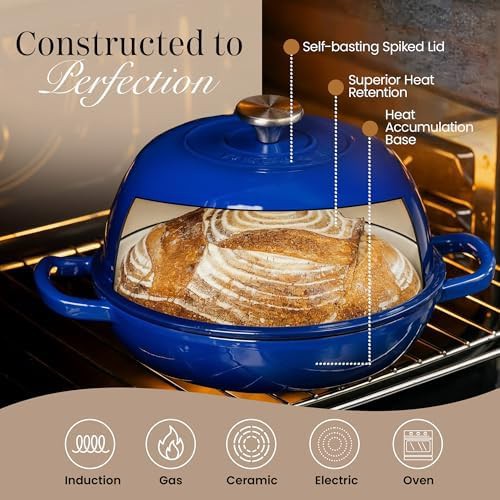 Dark blue 6 quart sourdough bread pot — photo 3