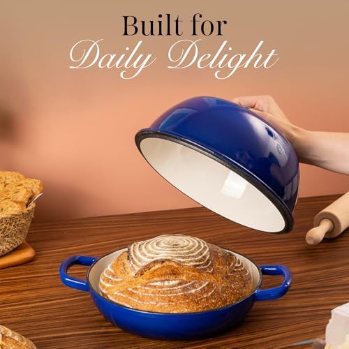 Dark blue 6 quart sourdough bread pot — photo 4