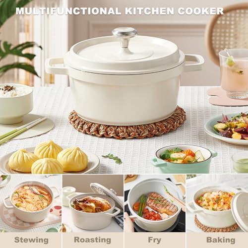 White ceramic five quart saucepan — photo 3