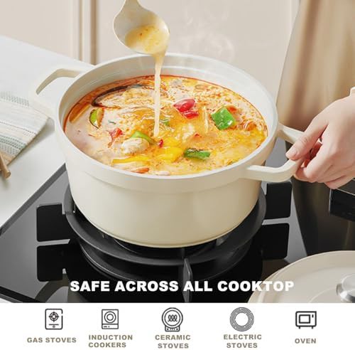 White ceramic five quart saucepan — photo 5