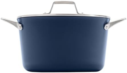 Midnight blue ceramic nonstick 7 quart pot