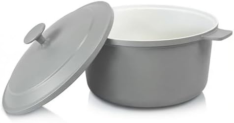 Gray ceramic nonstick five quart pot