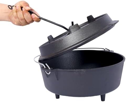 Pre-seasoned camping pot with lifter — photo 4