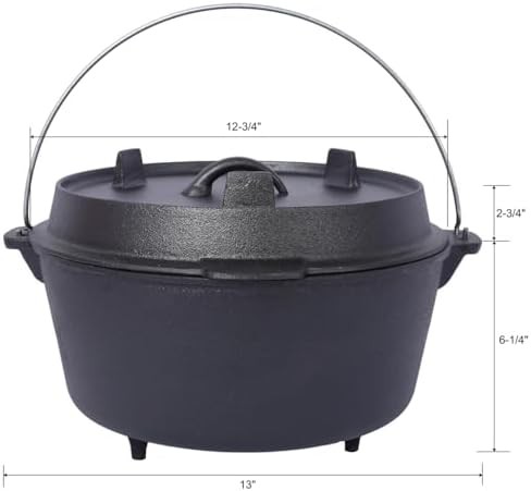 Pre-seasoned camping pot with lifter — photo 5