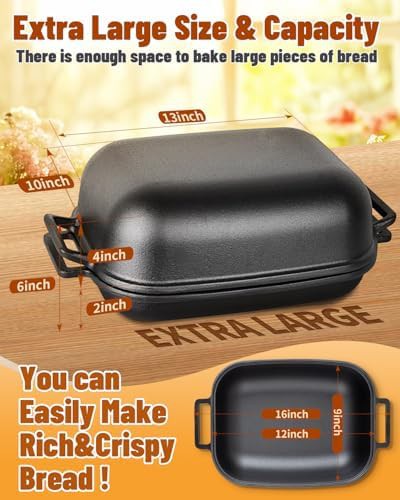 Large oval cloche loaf bread pan — photo 5