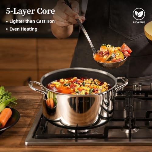 Hybrid ceramic nonstick braiser with lid — photo 5