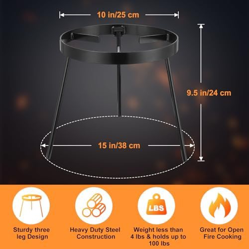 Portable rust resistant campfire cooking tripod — photo 4