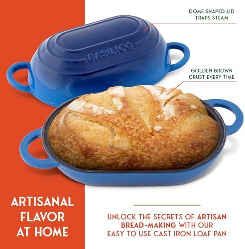 Enameled Cast Iron Bread Oven 2 Qt (Blue) — photo 3