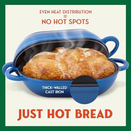 Enameled Cast Iron Bread Oven 2 Qt (Blue) — photo 4