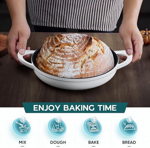 White artisan bread baker with dome lid — photo 5