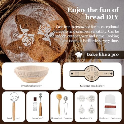 Cast iron bread pan with baking kit — photo 4