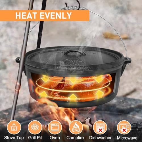 Camping cast iron pot 12 qt — photo 4