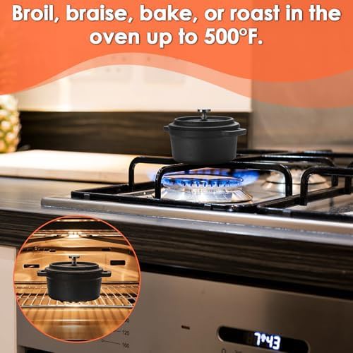 Bstkey mini cocotte cast iron set with trivet — photo 5