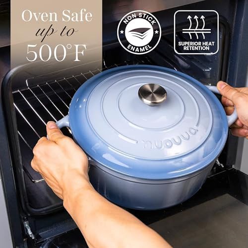 Coastal blue enameled 6.4 quart pot — photo 5