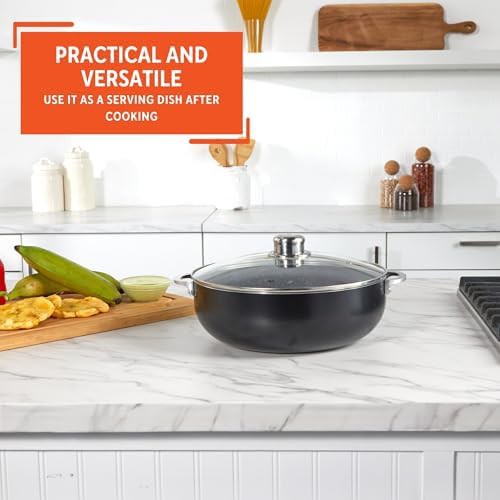 Speckled black ceramic 4.4 quart caldero — photo 5