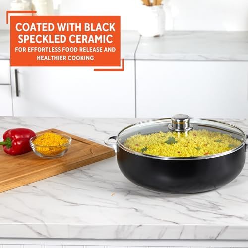 Speckled black ceramic 6.9 quart caldero — photo 4