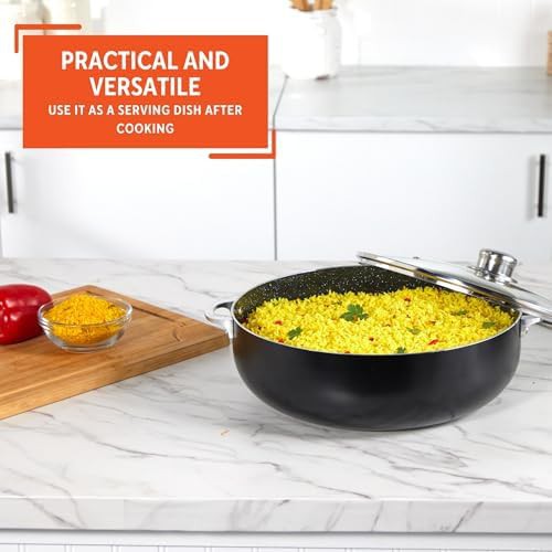 Speckled black ceramic 6.9 quart caldero — photo 5