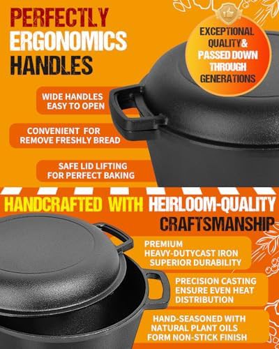 Five quart cast iron pot with baking kit — photo 4