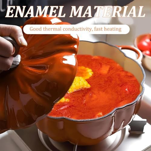 Pumpkin shaped enameled cooking pot — photo 5