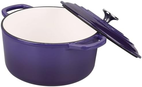 Enameled cast iron 6 quart purple dutch oven — photo 5