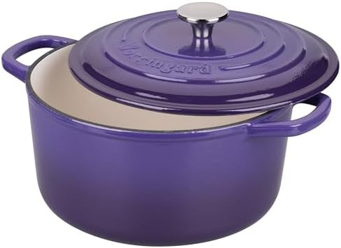 Purple enameled round heavy duty bread oven — photo 4