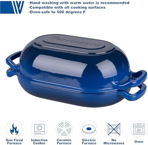 Enameled cast iron 5 quart blue loaf pan — photo 3